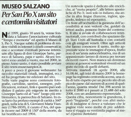 articolo La Vita del Popolo