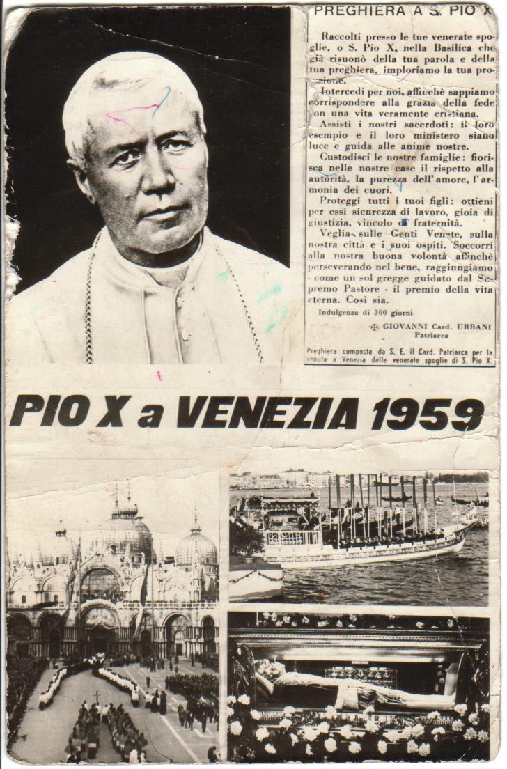 Le spoglie di Pio X a Venezia nel 1959