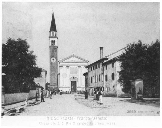 Riese (Castel Franco Veneto) - Chiesa ove S. S. Pio X celebrò la prima messa