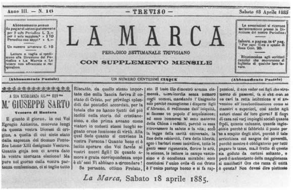 La Marca, sabato 18 aprile 1885