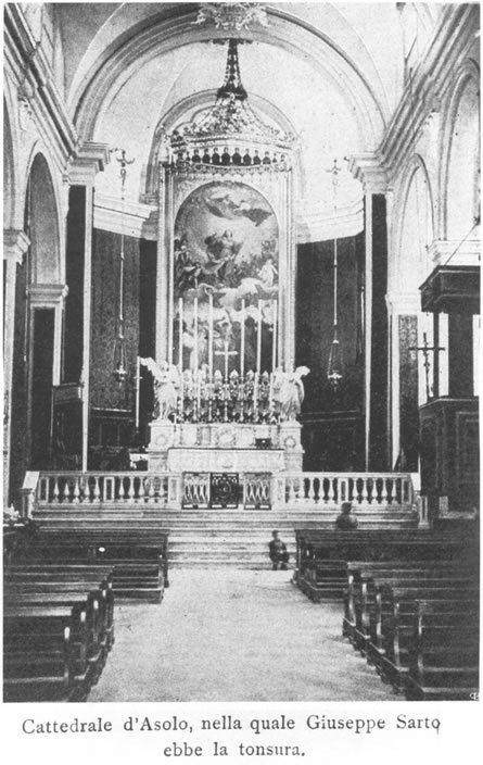 Cattedrale d'Asolo, nella quale Giuseppe Sarto ebbe la tonsura